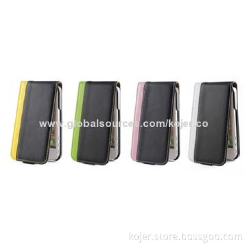 PU Leather Cases for iPhone 4S, with Plastic Shell Inside